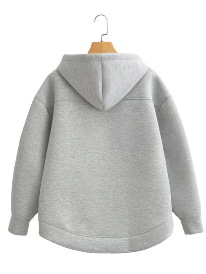 Cool Pretty Soft Hooded Straight Zipper Closure Warm Hoodies