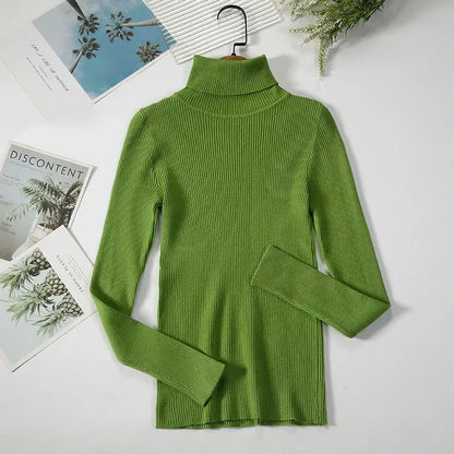 Timeless Basic: Solid Cashmere-Blend Turtleneck Jumper