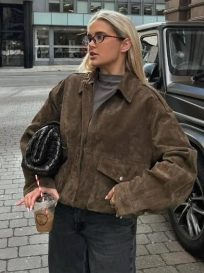 Elegant Suede Winter Jackets