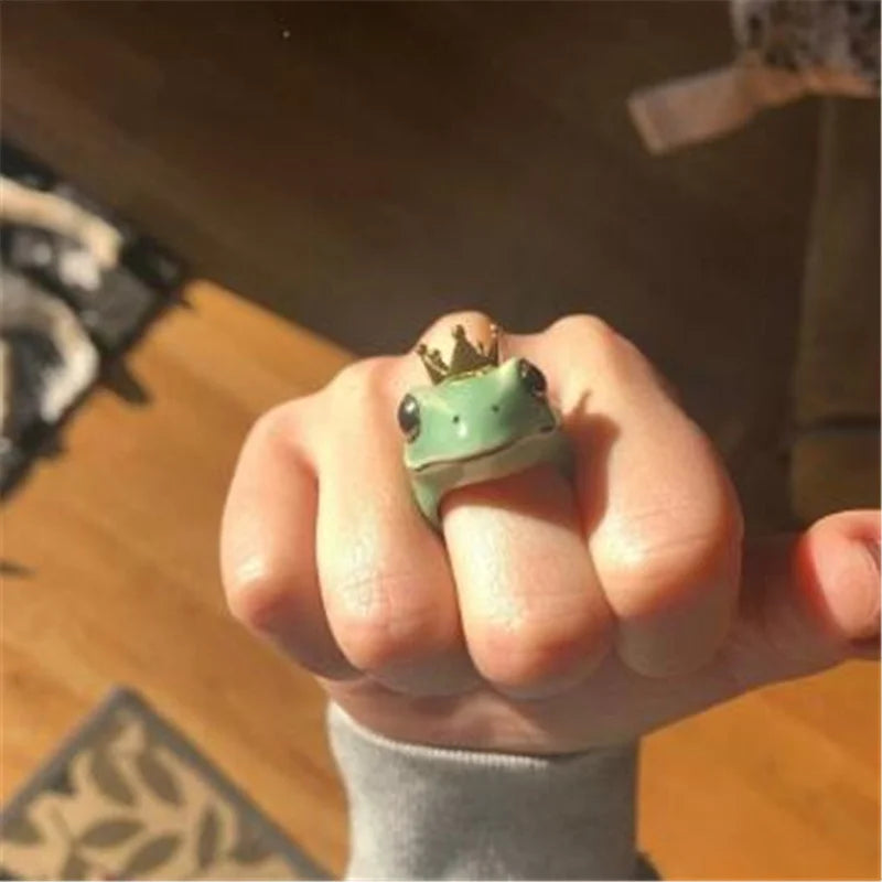 Cute Frog Ring – Unisex Animal Adjustable Statement Ring