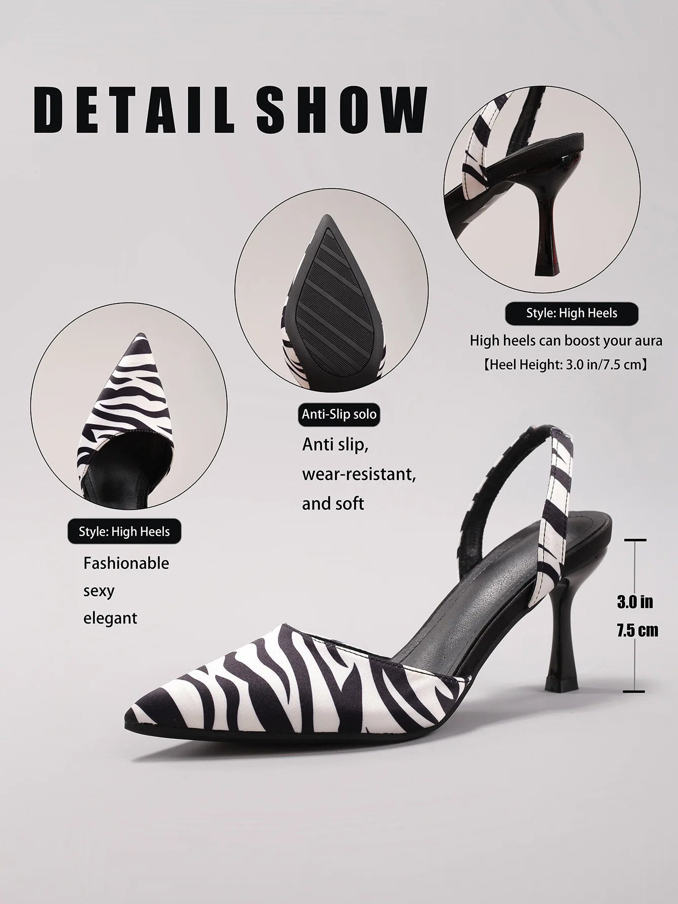 Zebra Skin Printed Casual Summer Shoes For Women