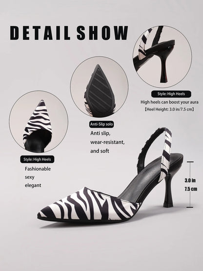 Zebra Skin Printed Casual Summer Shoes For Women