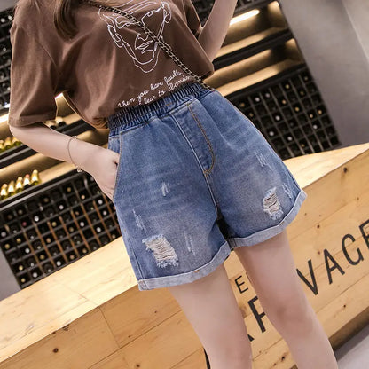 New Low Waisted Ripped Denim Shorts For Women