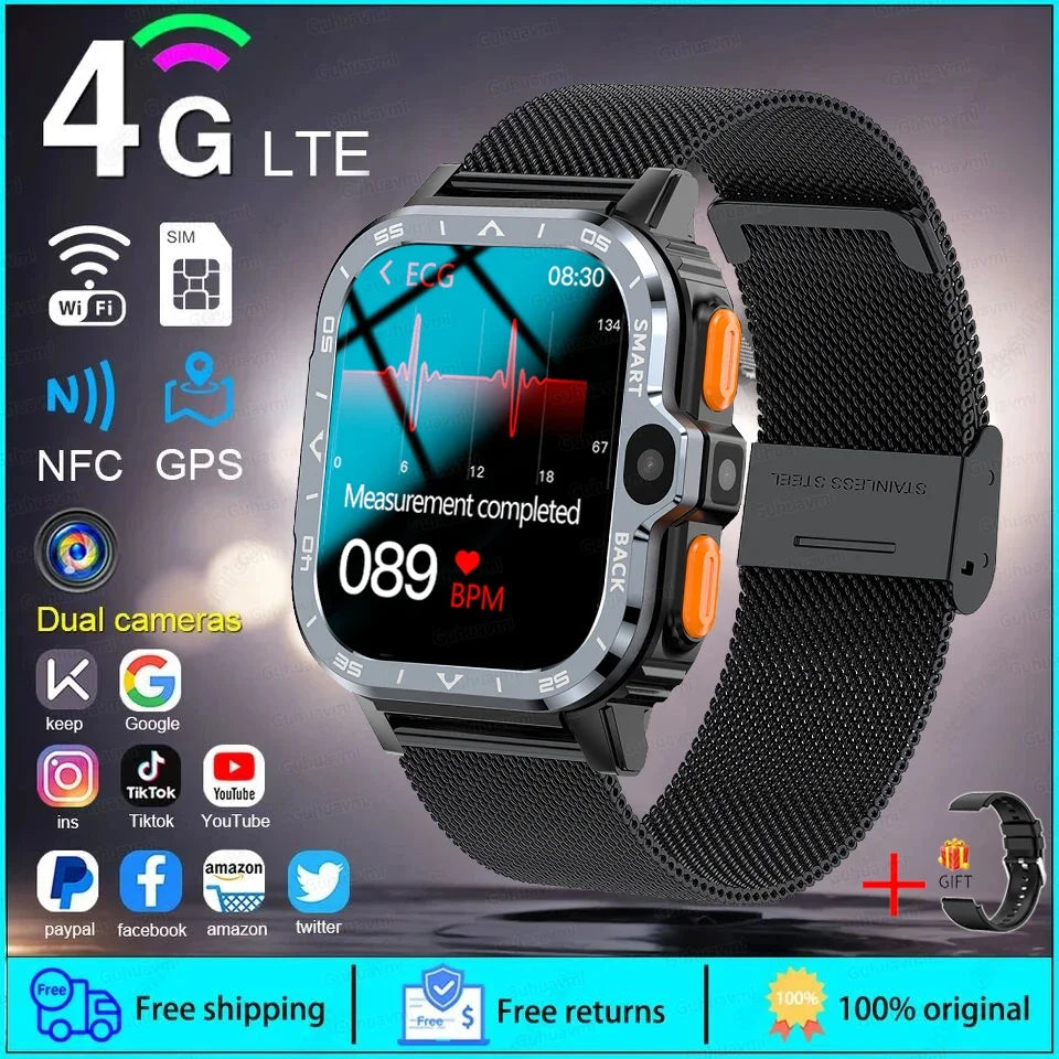 4 Core Cpu 8Gb 16Gb Rom Capacity Sim Card Supported Android Smartwatches For Students Kids
