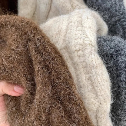 Retro Lazy Style Embroidered Zipper Sweater Chic Autumn Winter Fashion