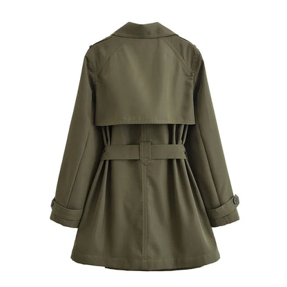 Long Belted Women Trench Coat