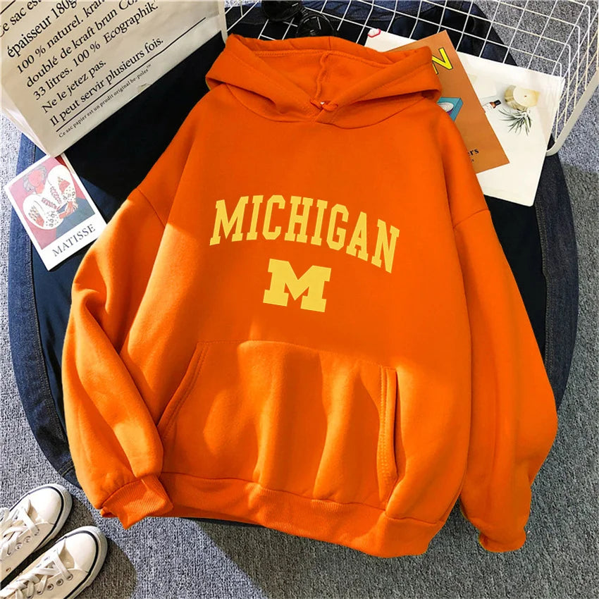 Cool Michigan Printed High Quality Warm Winter Hoodies