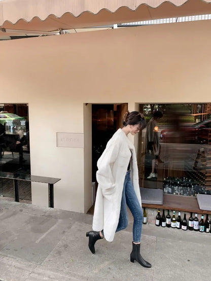 Elegant Zipper Closure Women Suede Boots