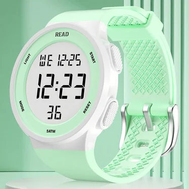 Minimalist Sporty Vibes - Trendy All-White Digital Watch