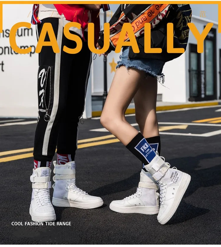 Orange Line Lace Up High Quality Men Leather Boots