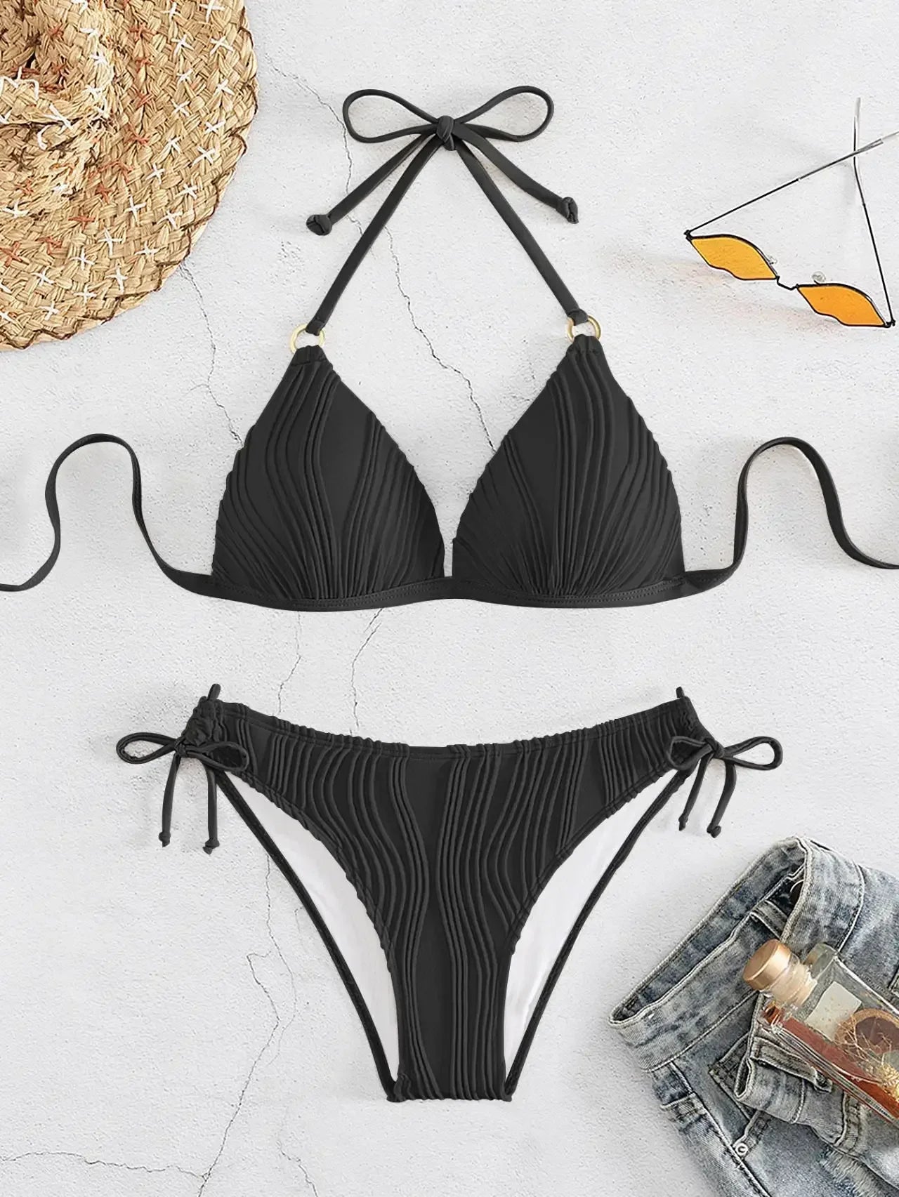 High Cut Women Sexy String Push Up Bikini