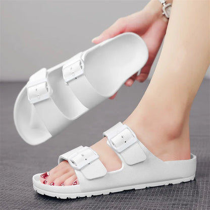 Minimalist White Beach Sandals for Your Next Summer Resort Vacation