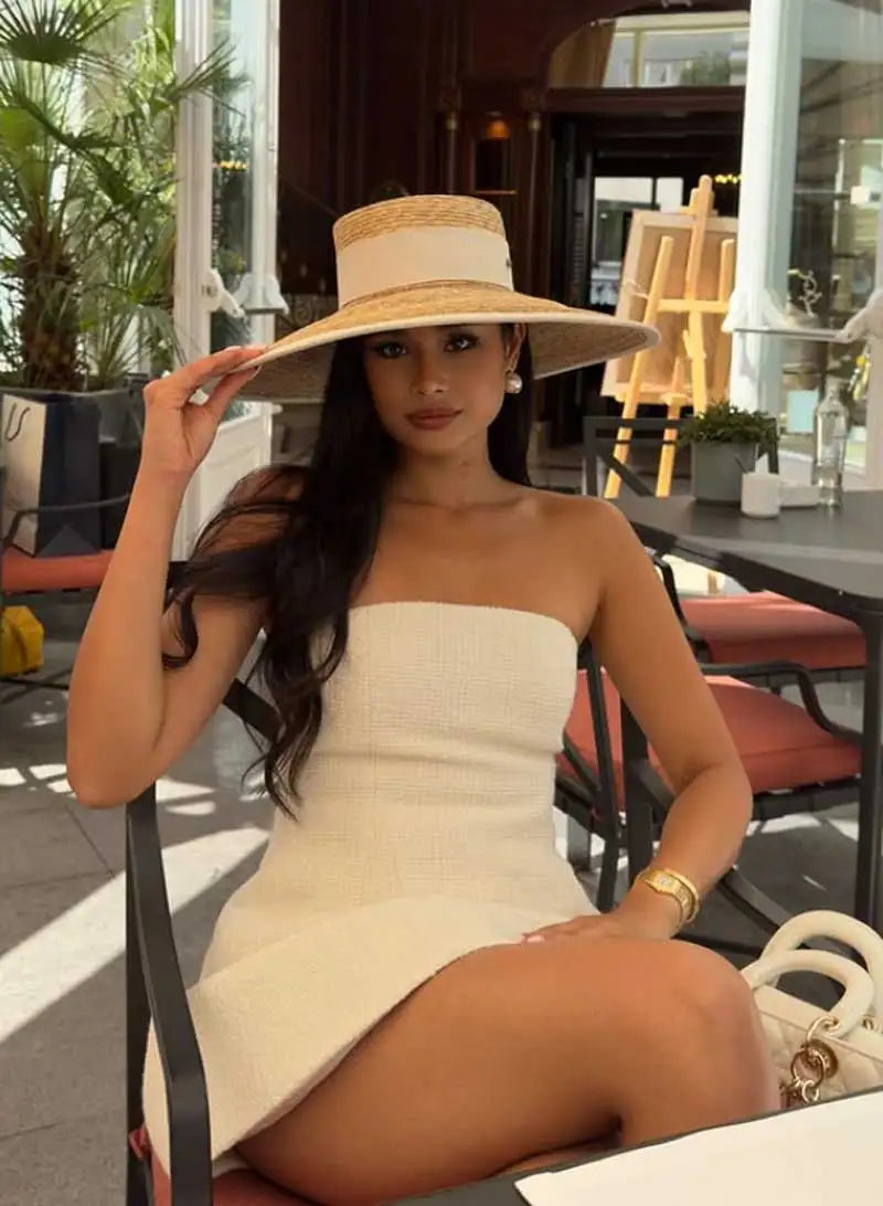 Hepburn Vintage Design Elegant Straw Sun Cap Hat