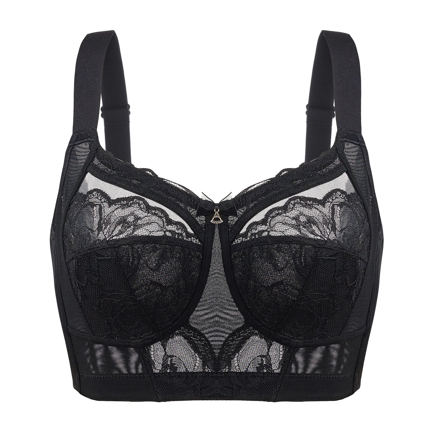 Timeless Ease: Full-Coverage Wire-Free Lace Bra