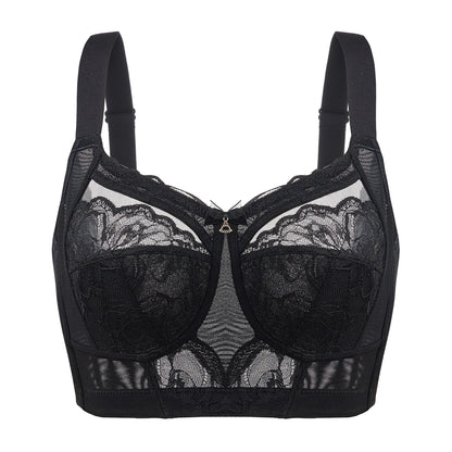 Timeless Ease: Full-Coverage Wire-Free Lace Bra