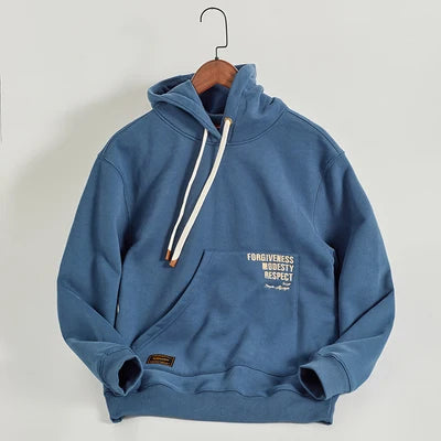 Lake Side In Winter North Shore Printed Cool Cotton Hoodies