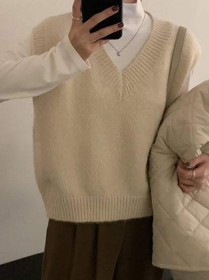 V Neck Mens Winter Knitted Oversized Sweaters