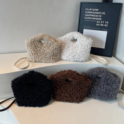 Furry Ball Mini Crossbody Bags