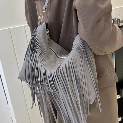 Tassel Ball Leather Mini Crossbody Bags