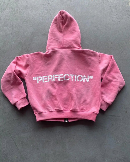 Pink Life Style Perfection Printed Oversized Hoodies