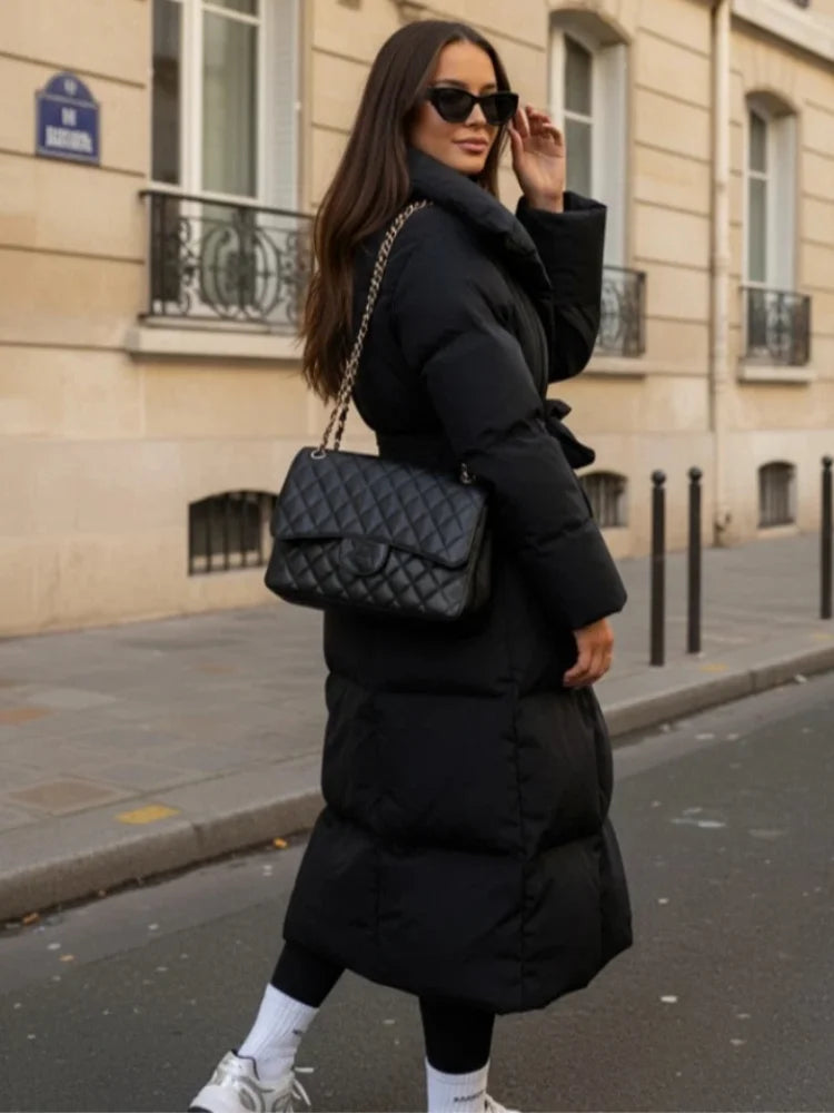 2025 New Womens Winter Parka Thick Warm Hooded Down Cotton Coat Loose Puffer Jacket Windproof Snow Overcoat With Pockets