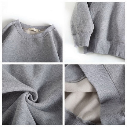 Unisex Basic Fleece Oversized Crewneck Sweatshirts