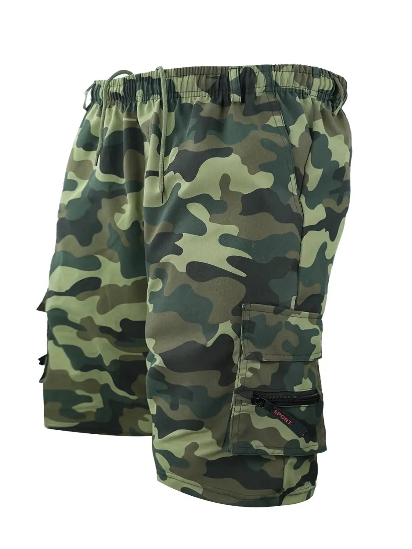 Green Flap Army Tactical Summer Mens Cargo Shorts