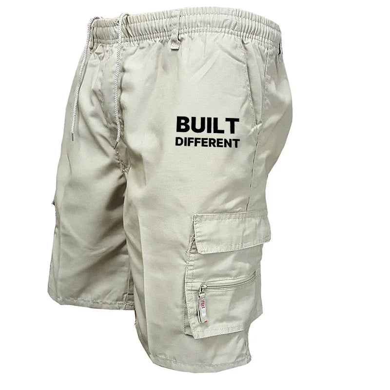 Safari Style Camouflage Printed Drawstring Men Casual Shorts