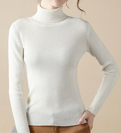 2025 Women S Fall Turtleneck Sweater Soft Knitted Cashmere Pullover Jumper Basic Autumn Winter Sweater For Women
