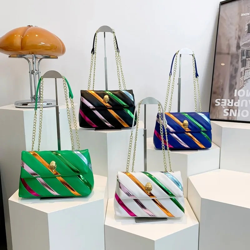 Genuine Leather Luxury Shiny Designer Messenger Bags