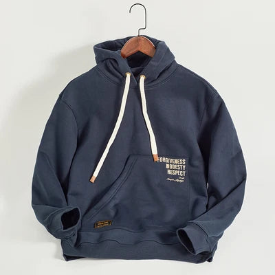 Lake Side In Winter North Shore Printed Cool Cotton Hoodies