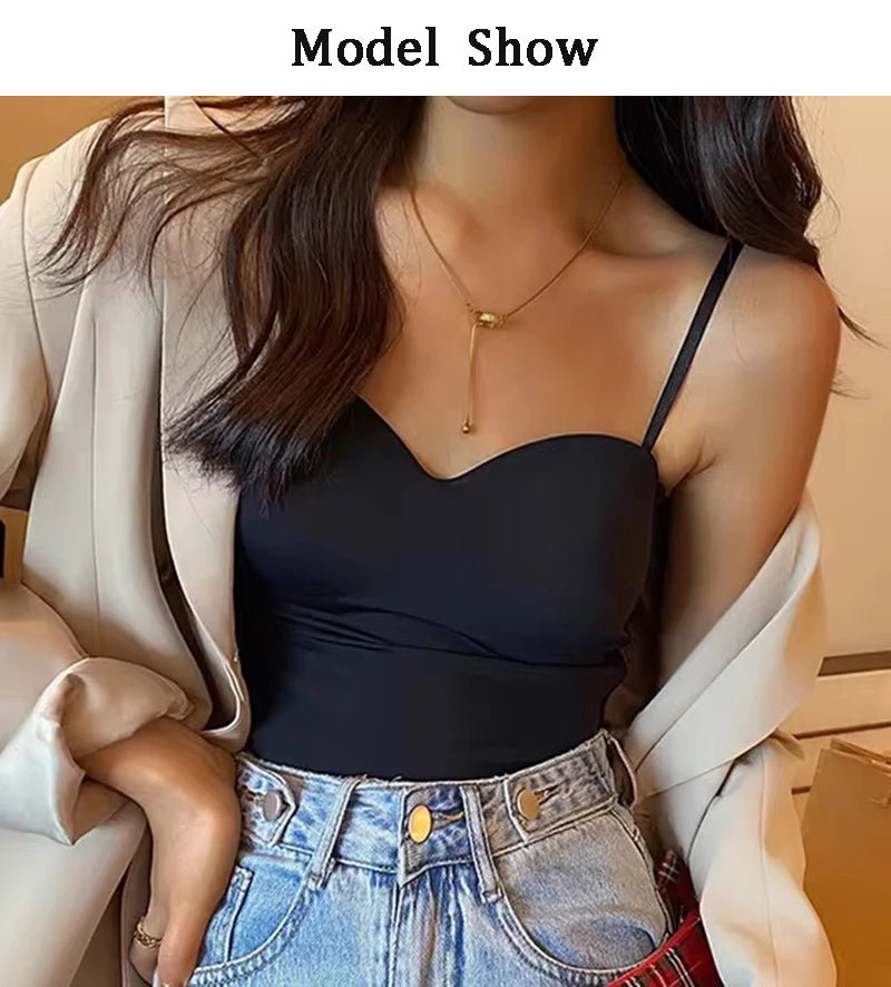 New Summer Style Sexy Spaghetti Strap Women Crop Tops