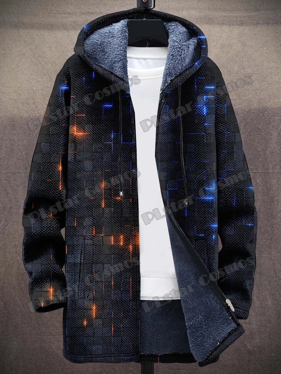 Abstract Art Cat Pattern Knit Pullover 3d Printed Winter Sweater For Unisex Casual Style