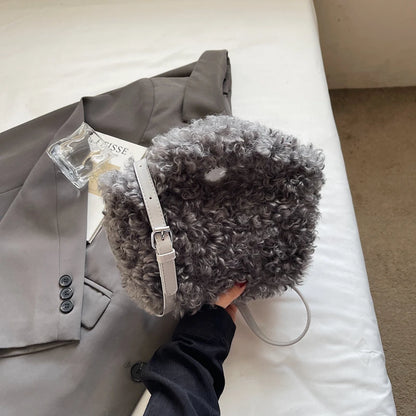 Furry Ball Mini Crossbody Bags