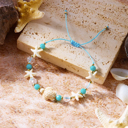 Greek Island Vibes - Turquoise Turtle & Starfish Summer Bracelet
