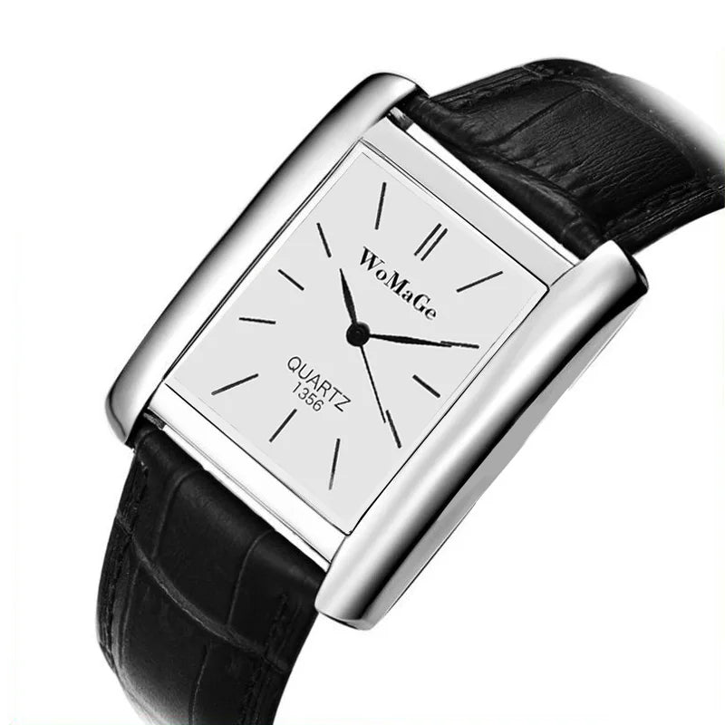 Classic Square Dial Ceramic Band Men Black Watches