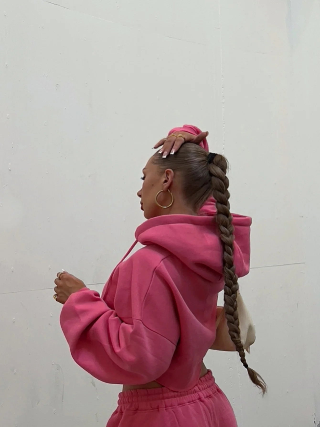 Autumn Women S Striped Colorblock Hoodie Cuffed Pants Set Zipper Fly Sporty Streetwear Sweatpants Suit