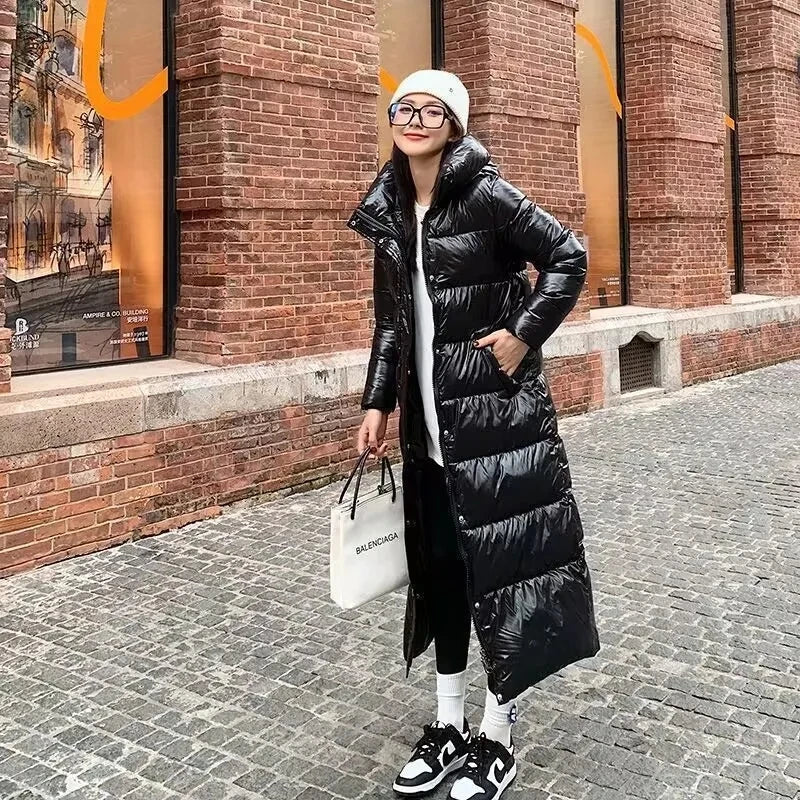 2025 Womens Long Parka Down Jacket Thick Winter Coat Warm Puffer Jacket Full Length Down Coat For Cold Weather