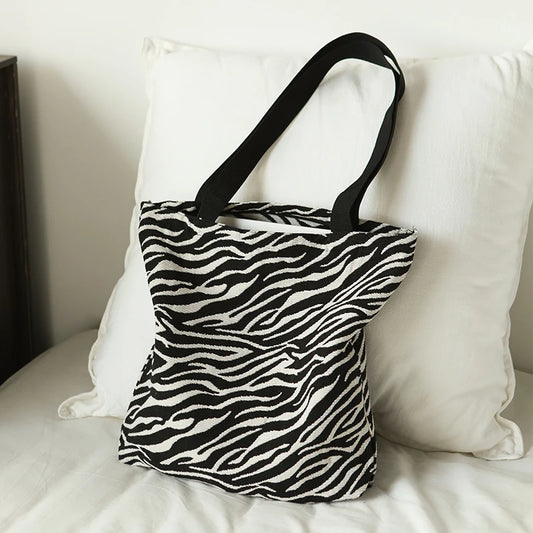 Womens Zebra Large Canvas Tote Bags