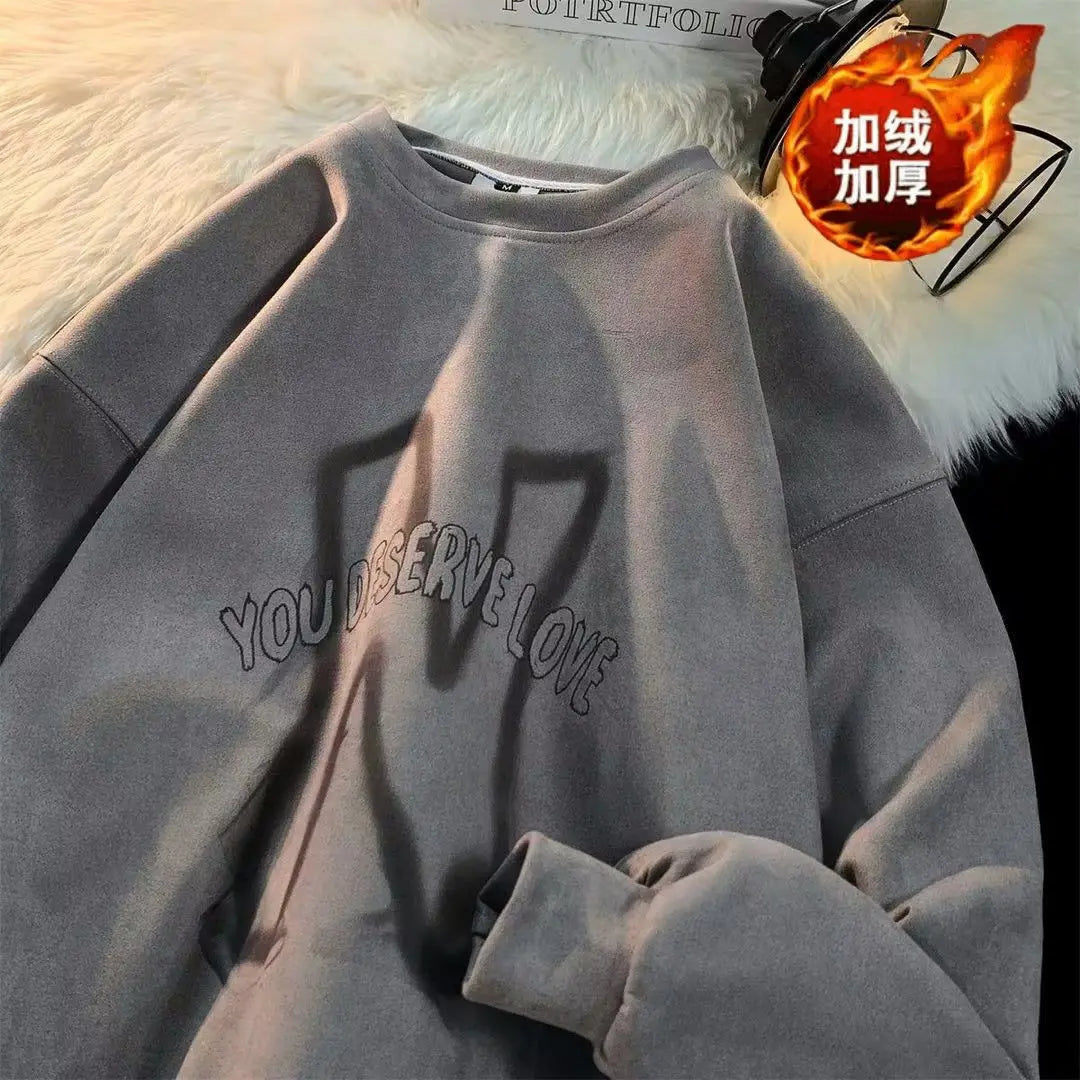 Retro Style Crewneck Men Winter Sweater