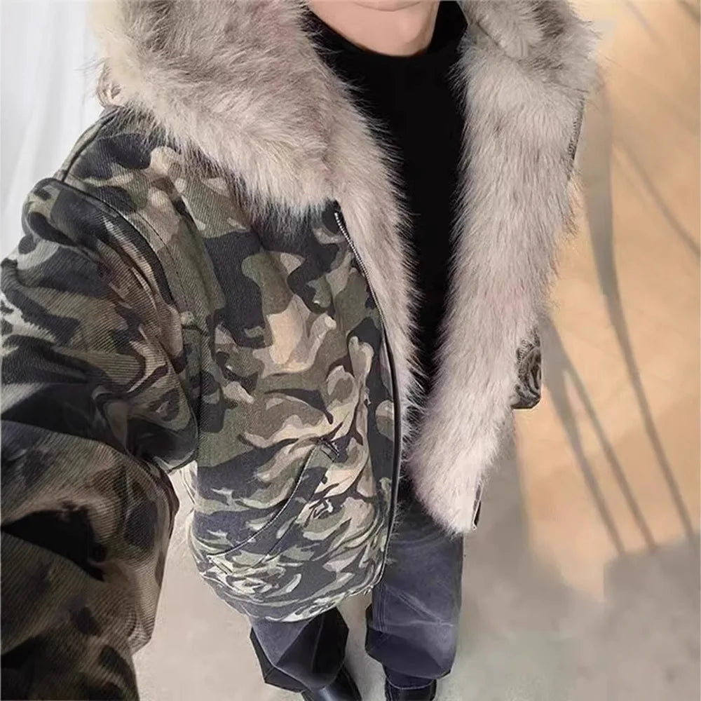 Camouflage Design Military Type Thick Mens Hoodies