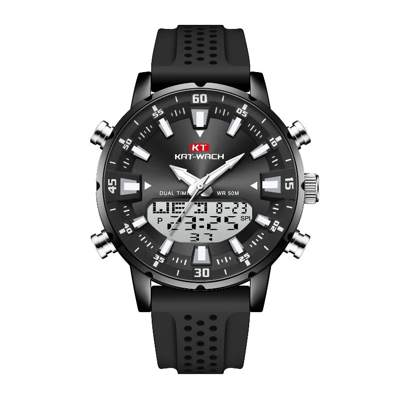 Mens Casual Muscular Sport Digital Analog Watch