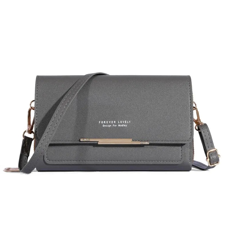 Womens Large Capacity Wallet Shoulder Bag Korean Style Multi Card Handbag