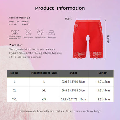 Womens Pocket Design Lace Underwear Shorts