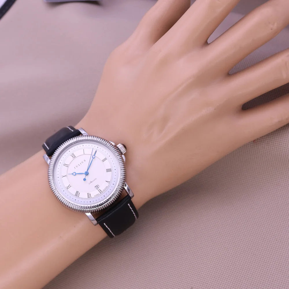Creative Leather Auto Date Quartz Watches For Men