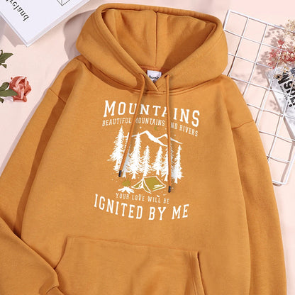 North Carolina Great Smoky Mountains Printed Cotton Hoodies