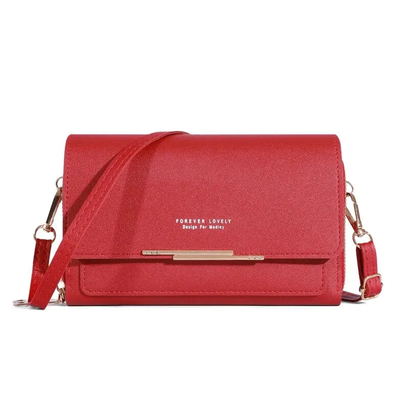 Womens Large Capacity Wallet Shoulder Bag Korean Style Multi Card Handbag