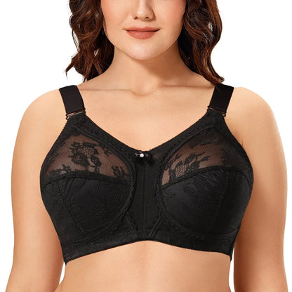 Sexy Lace Push-Up Bra – Wire-Free, Unlined, Full Coverage, Plus Size Women’s Lingerie