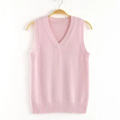 Sleeveless Deep V Neck Cool Womens Tank Sweater