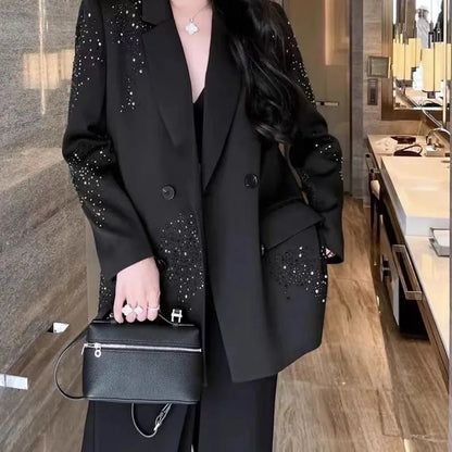 Luxury Rhinestone Design Blazer Jackets
